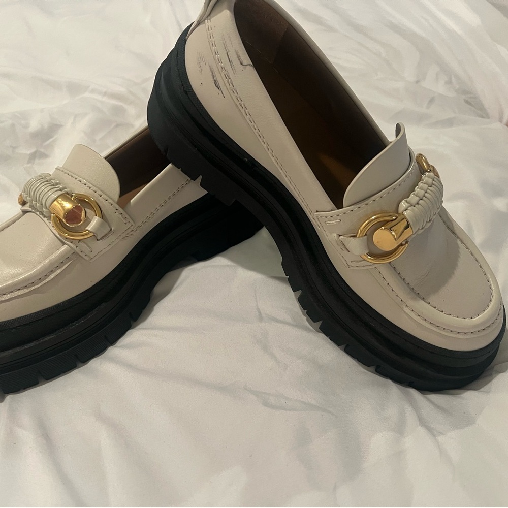 See by Chloe lug sole Loafers with Gold Accent